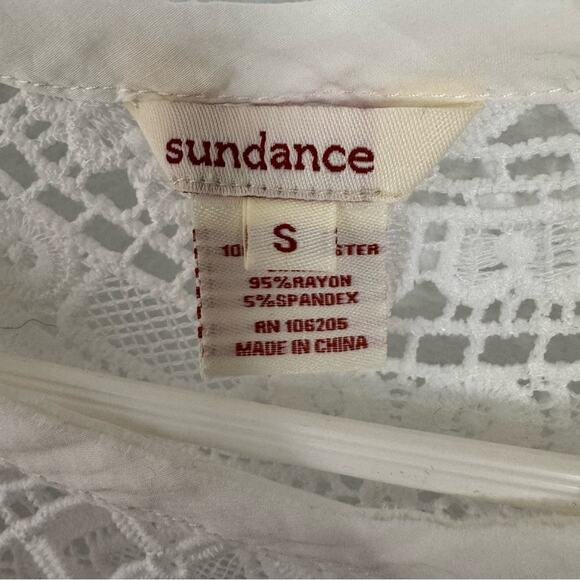 Sundance Shadow Dance Crochet‎ Lace Top White Size Small - Picture 7 of 9